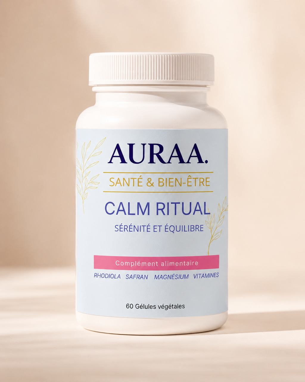 CALM RITUAL AURAA, complément alimentaire sérénité, sommeil et équilibre nerveux