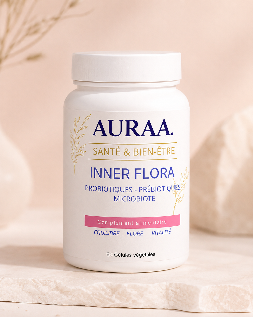 INNER FLORA AURAA, complément alimentaire microbiote et confort digestif