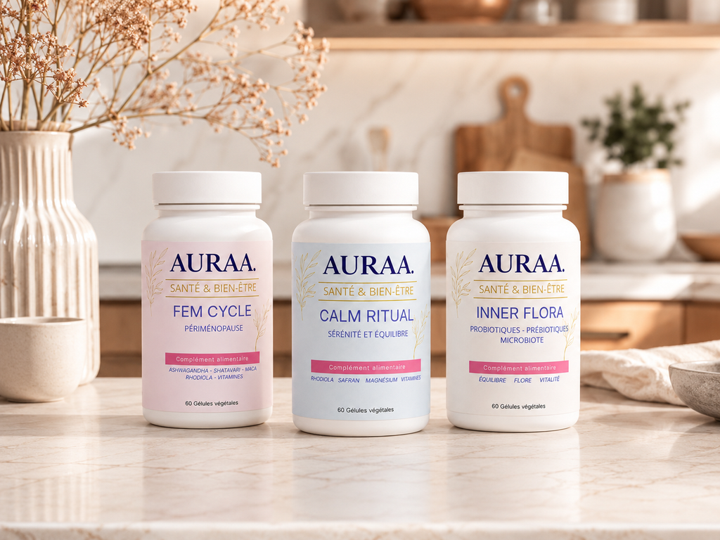 Pack Rituel Complet AURAA : FEM CYCLE, CALM RITUAL et INNER FLORA